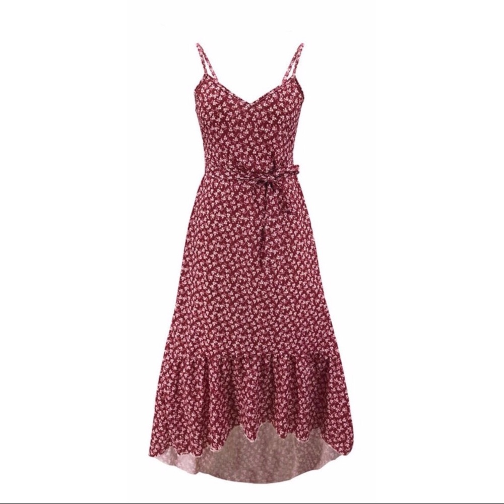 1 LARGE LEFT ππRed Ditsy Floral Sundress - Picture 3 of 10